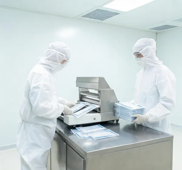 Cleanroom pouch sealing station